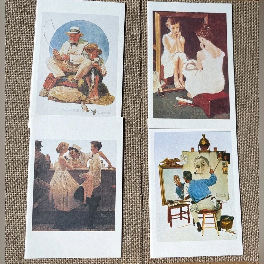 Vintage Norman Rockwell Paintings Note Card Set American Culture Nostalgia Core